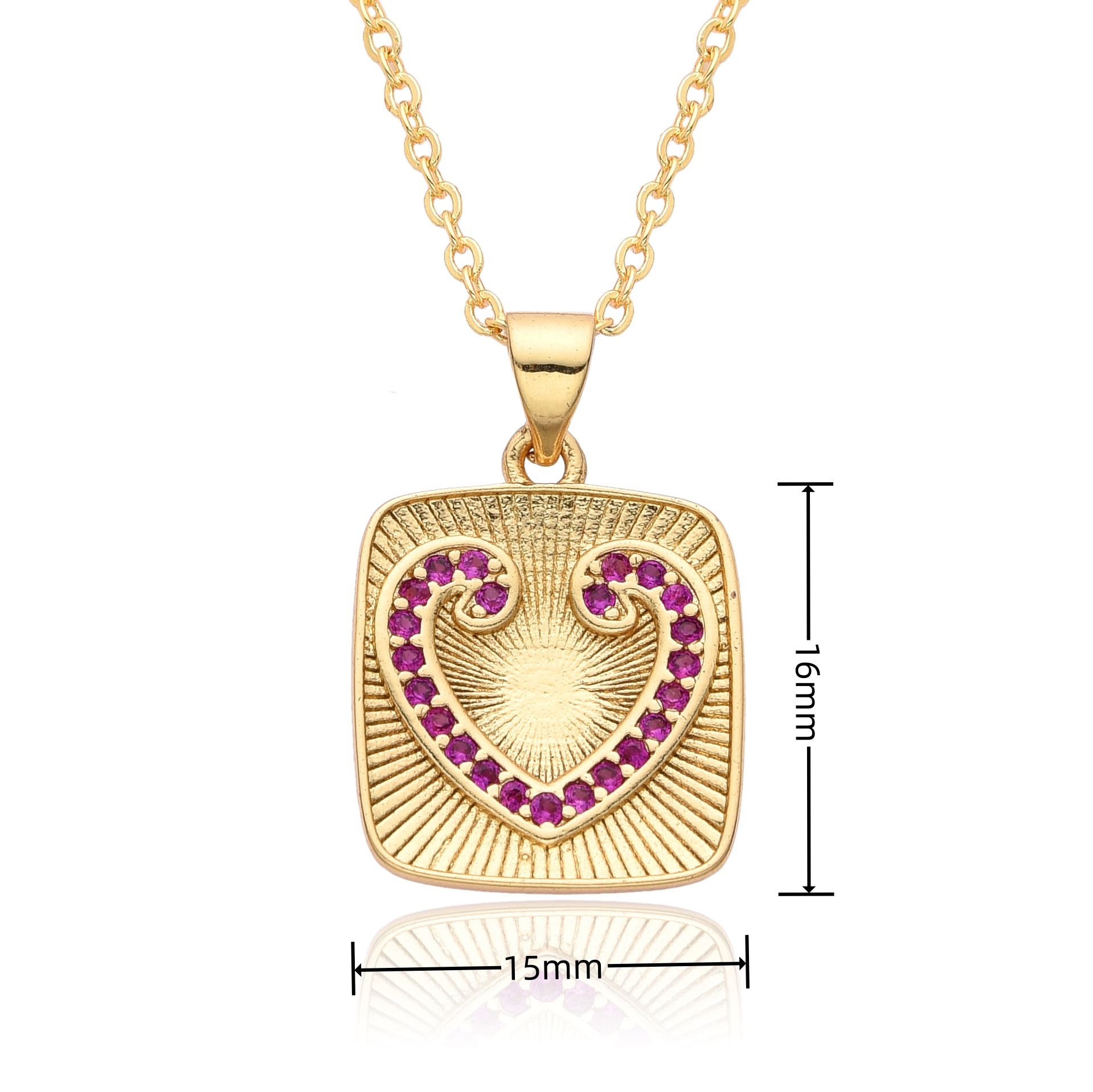 12g Weight Copper Pendant Material Zircon Inlay Material Pendant Necklace Classification Copper Chain Material 1 Piece Quantity Holiday, Daily Occasion Copper Material Heart Shape Pattern Women's Gender Inlay Design Simple Style Style Copper Inlay Heart Shape Zircon Pendant Necklace 17
