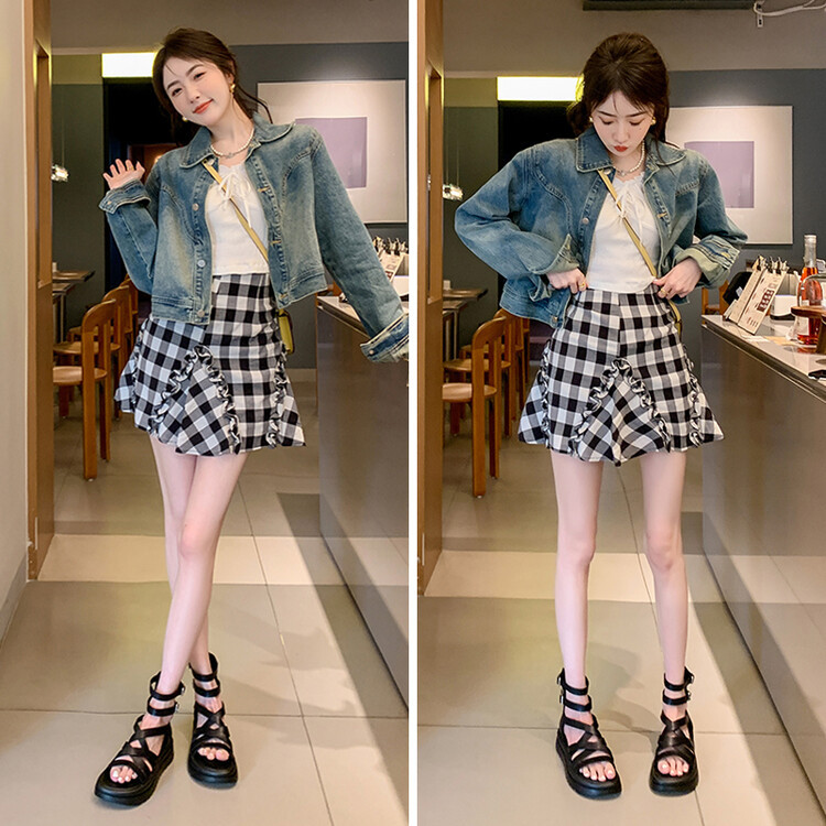 Sandal đế dày nữ da bò quai chéo hở ngón cao cổ mùa hè — Màu đen, Màu trắng be chi tiết 15