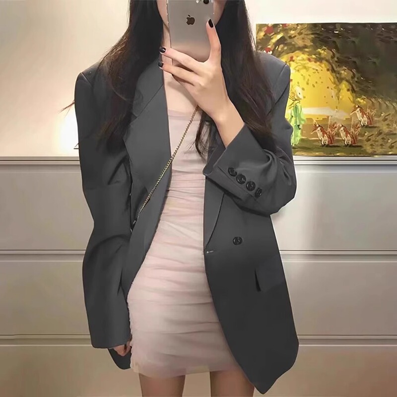 西装外套女2025早秋季新款今年流行气质灰色休闲高级感炸街小西服|undefined
