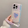 苹果编织条纹爱心手机壳