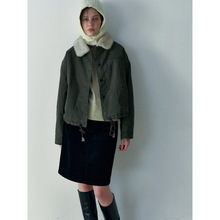 【玳禾】冬季新品休闲撞色毛领抽绳皮草内胆洗水棉衣外套女H9962