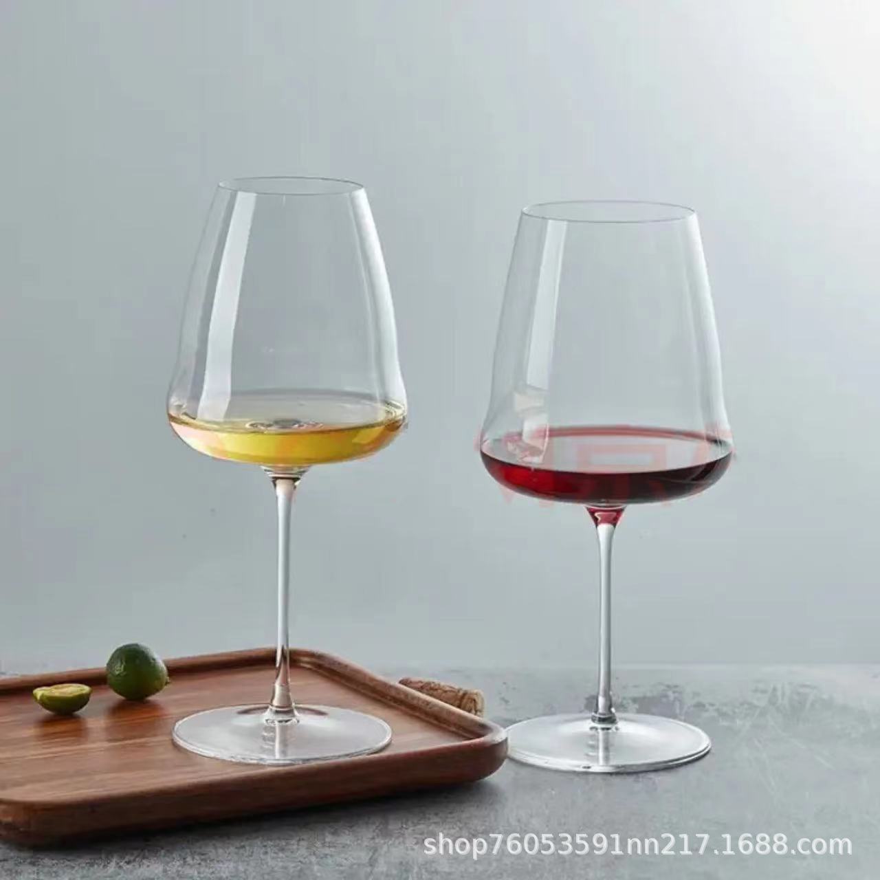 750M大容量透明水晶红酒杯家用独特设计葡萄酒杯酒吧高端赤霞珠