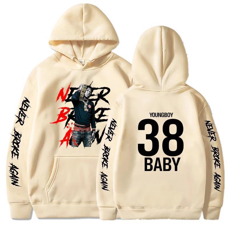 Never Broke Again Hoodies Men Fashion YoungBoy Graphic Print
