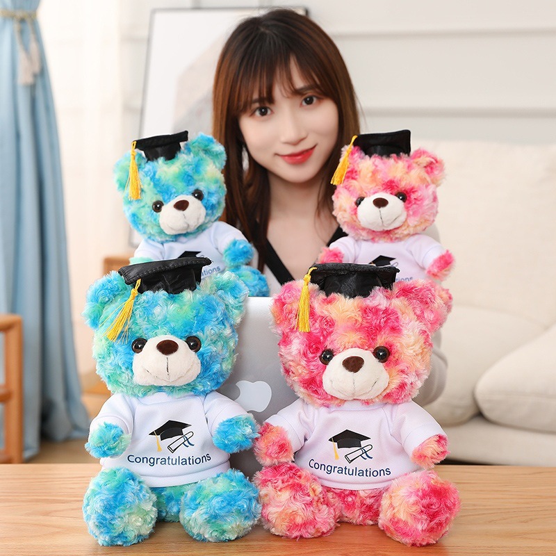 Graduation Season Doctor Bear Doll Plush Teddy Bear Plush Graduation Bear Doll Student Graduation Gift Can Be Added with Logo
