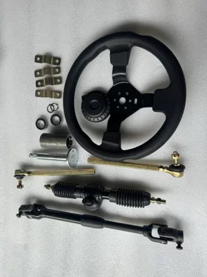 wheel, and ball joint, Motorcycle frame - 32cm-steering-wheel-with-steering-rod-equipped-with-a-33cm-telescopic-universal-joint
