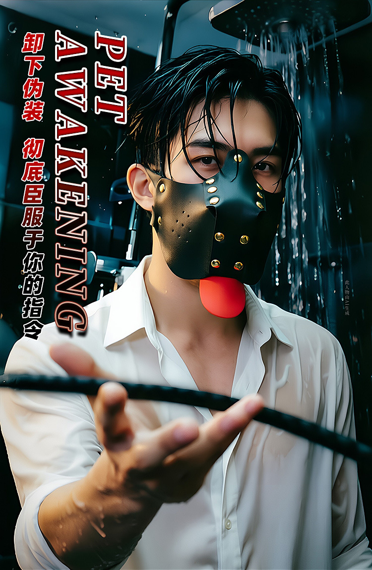 SM Pug Mouth Mask Adult Couples Interactive Toy with Leather and Metal, Flesh Tone — detail image 15
