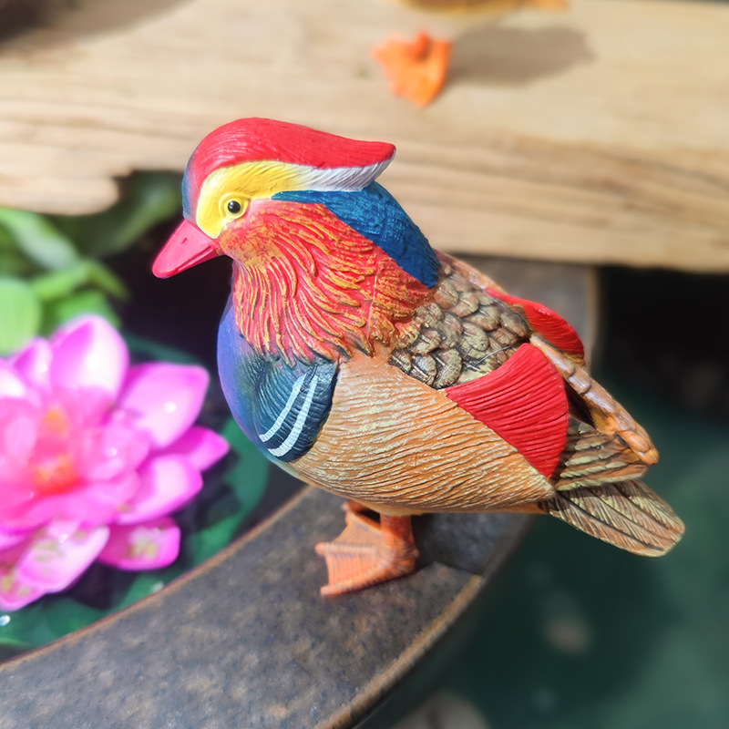 Antiguo método de cultivo de peceras, paisaje, decoración de rocalla de micro paisaje, decoración de PVC, Enai Mandarin Duck Garden, planta en maceta explosiva