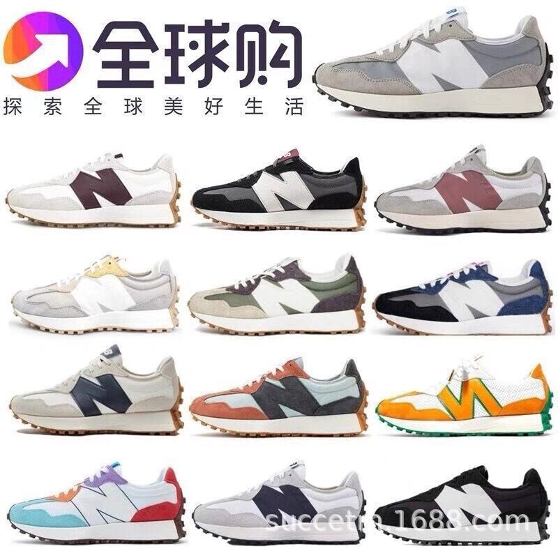 Original Nb327 Trendy Retro Running Sneakers for Couples, Unisex Casual Versatile Shoes