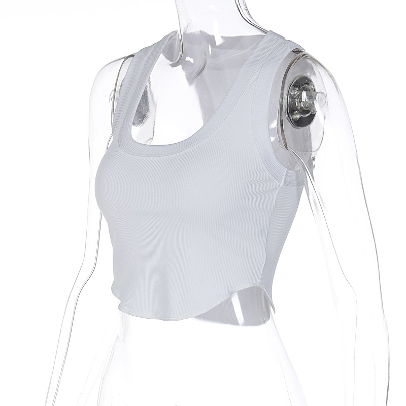 Women's Slim Crop Top Sexy Hot Girl Summer New Arrivals Casual Sleeveless Top for Women_ecoleips.com