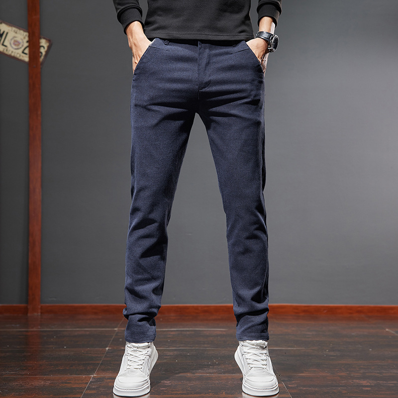 High-end comfortable jeans men's skin-friendly soft elegant casual trousers quality Stretch Straight pants men