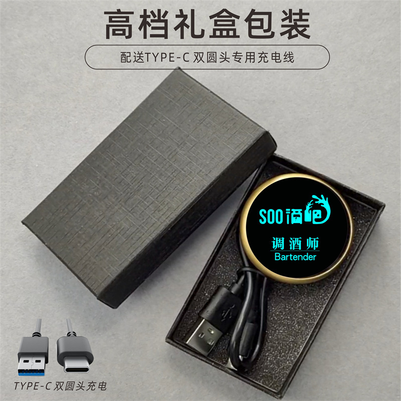 LED発光バッジ単色カラーブローチつや消し金属バッジカスタム長寿命社員番号プレートビジネスギフト|undefined