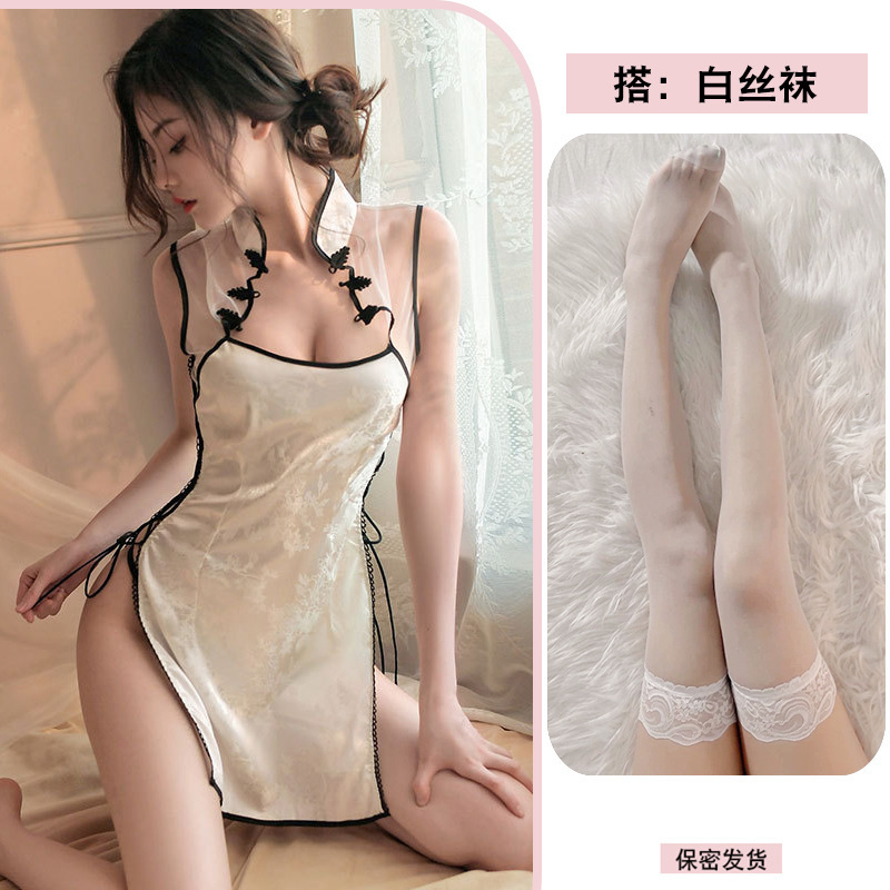 White + white stockings