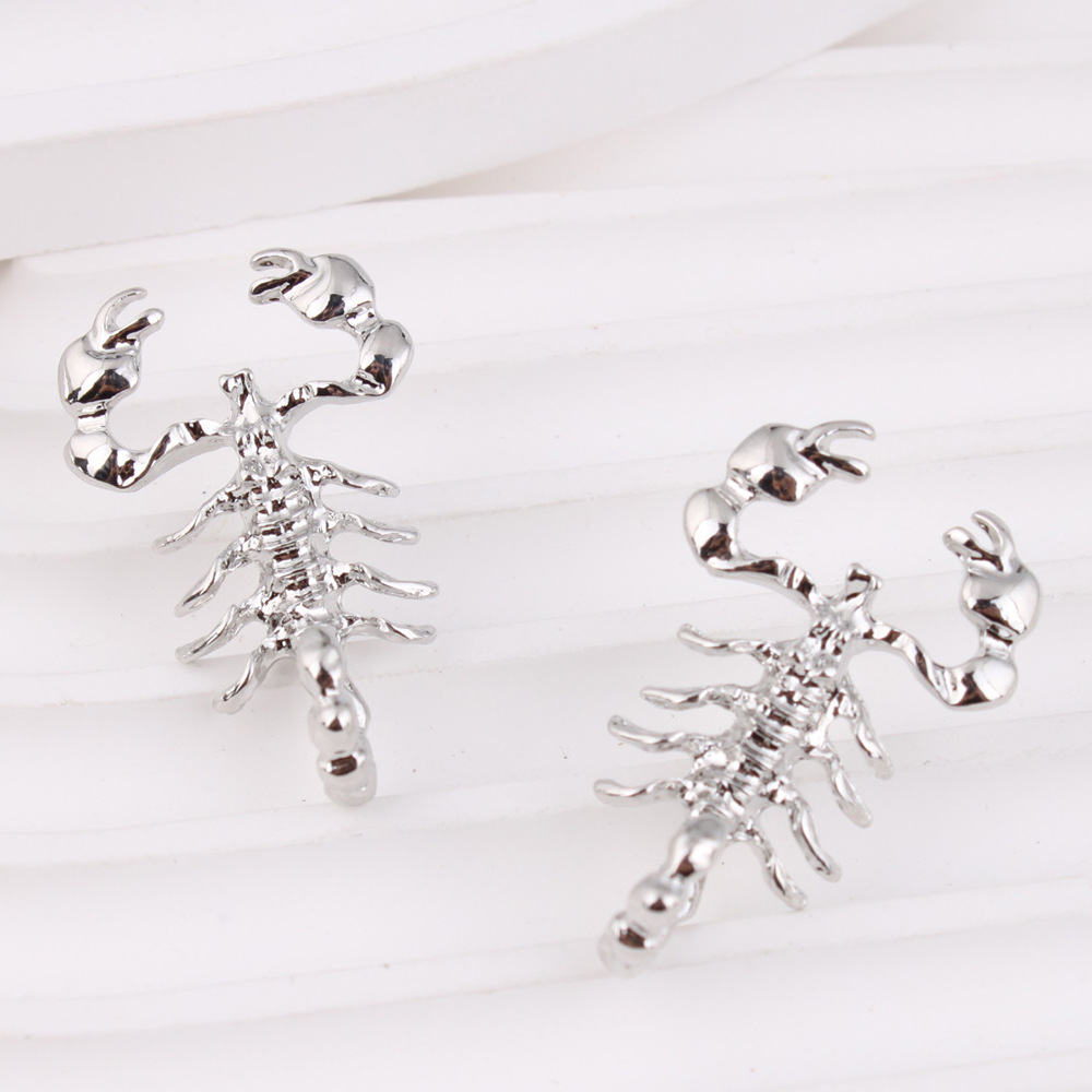 Zinc alloy Material 1 Pair IG Style Hip-Hop Scorpion Zinc Alloy Ear Studs