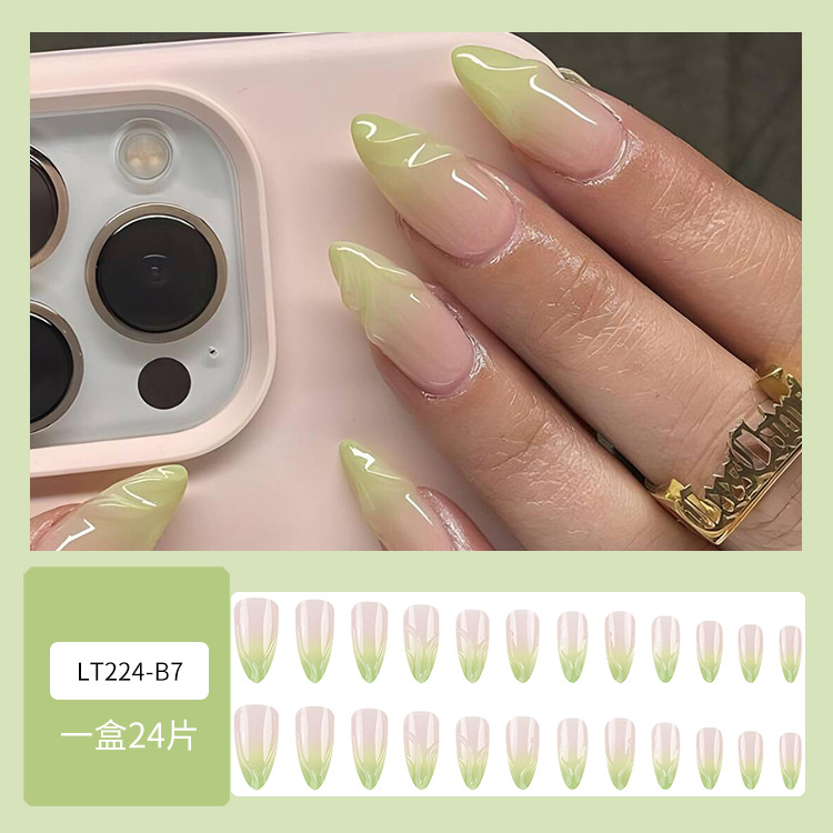 Parche de uñas postizas, uñas francesas europeas y americanas, uñas de uñas de uñas de uñas de diamantes de uso transfronterizo, productos terminados al por mayor de nails