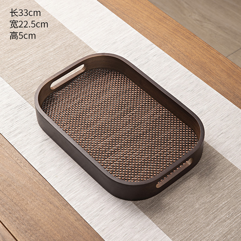 33*22*5 handle walnut square + placemat [circle series]
