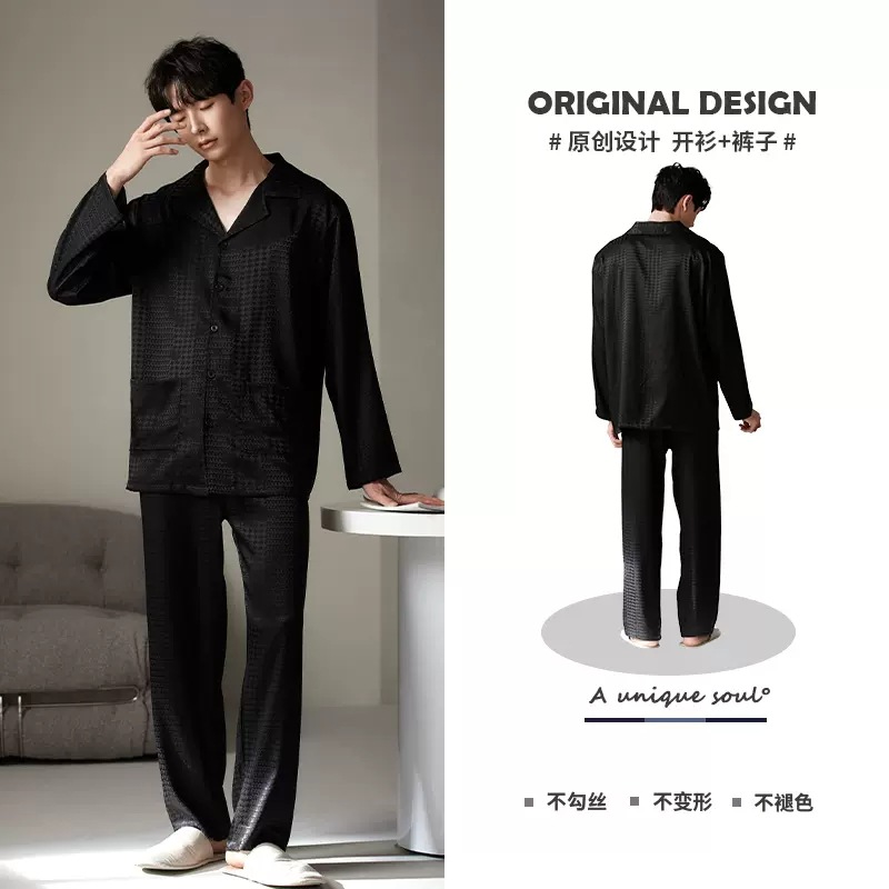 [Beneficios de liquidación] Runma Pijamas Primavera y otoño Mujeres de manga corta Verano Algodón Coral Velvet Hombres Manga larga Seda Pareja Invierno