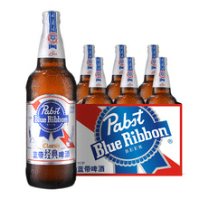 蓝带经典640ml*6瓶大啤酒经典11度蓝带经典啤酒特制清仓瓶装送货