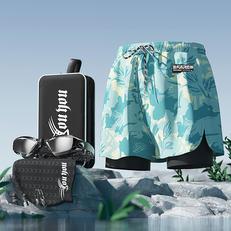 형광녹색 + 수영모 + 수영고글 + 수영가방 [코클립 및 귀마개 무료]