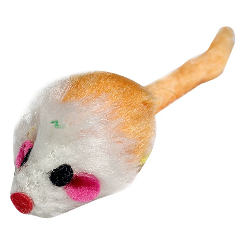 Игрушка для кошек имитация мыши с шуршащими кошачьими коренными зубами интерактивная игрушка цветной хвост плюшевая мышь