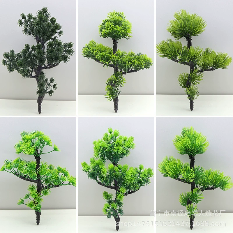 Имитация сосновых иголок Добро пожаловать в сосну Красивая сосна Зеленая посадка ландшафта Искусственный проект имитация сосновых веток