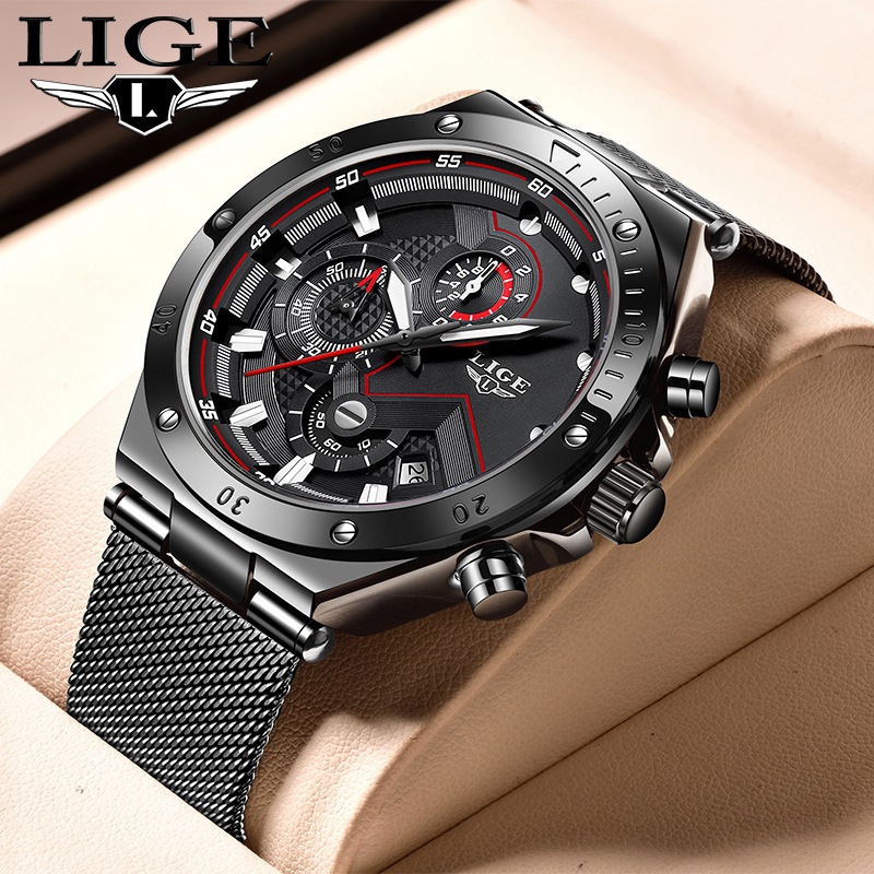 LIG Lige 8961E nuevo reloj de cuarzo transfronterizo para hombre deportivo multifunción cronógrafo reloj impermeable
