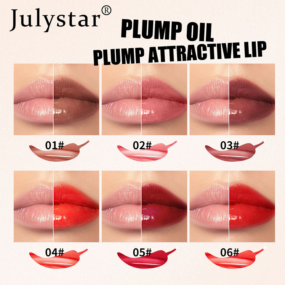 Julystar Lip Makeup, Water Gloss Lip Oil, Mirror Puffy Lip Gloss undefined