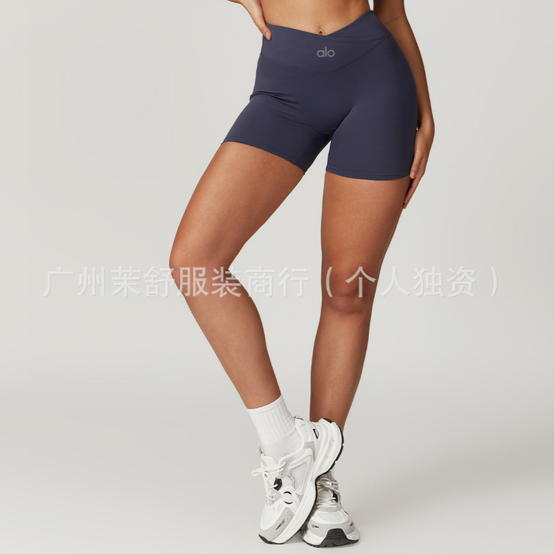 aloyoga官网紧身速干瑜伽套装外穿跑步运动短袖套装美背健身服女|undefined