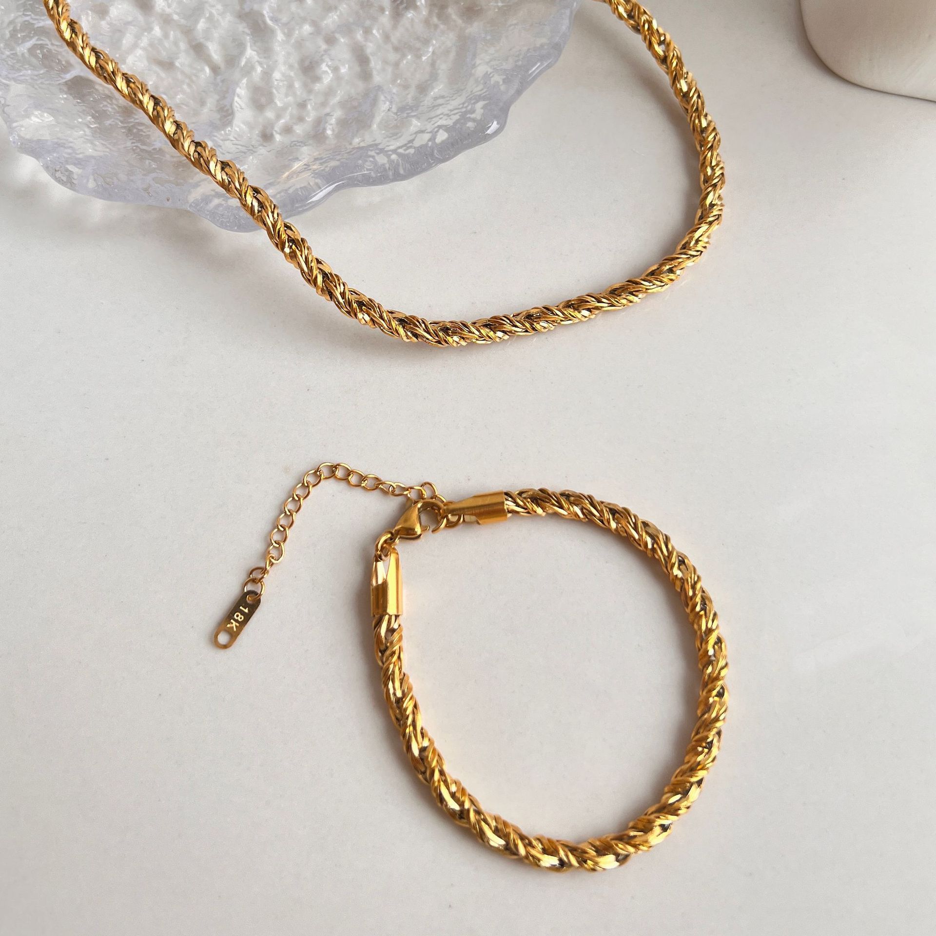 13g Weight Necklace Classification Wholesale British Style Solid Color Titanium Steel Necklace