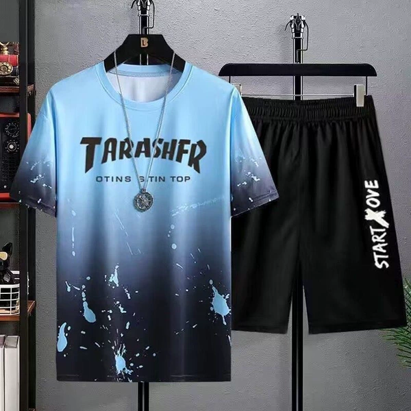 TAR blue gradient ink-suit+OV pants
