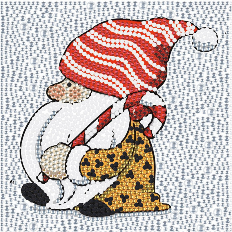 Diamante 5D dibujos animados transfronterizos para niños Papá Noel lindo muñeco de nieve DIY diamante pegatinas tamaño taladro