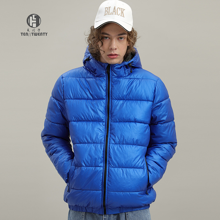 Chaqueta Acolchada con Capucha para Hombre de Algodón y Poliéster Con Capucha para Invierno
