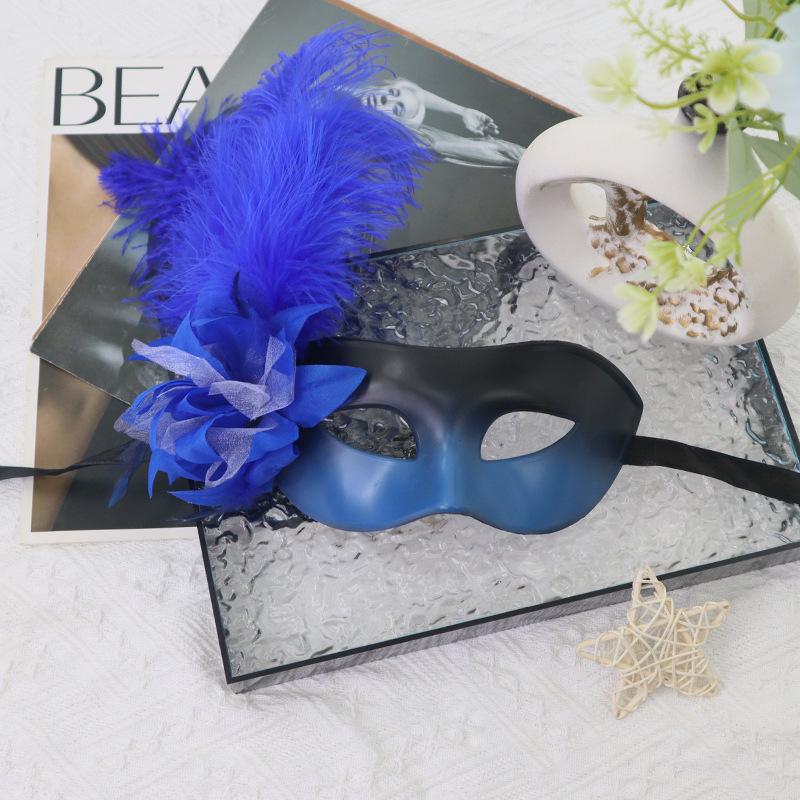 Ventas transfronterizas de flores laterales máscaras de media cara máscaras de maquillaje de baile máscaras de pareja máscaras de fiesta máscaras de ojos decoracionales sexy