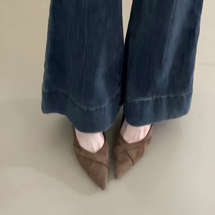 French-Style High Heels, Retro New Shallow Mouth, Fine Suede Fashion Single Shoes, Shallow Mouth, Commuting Temperament, Versatile and Beautiful Pointed Toe