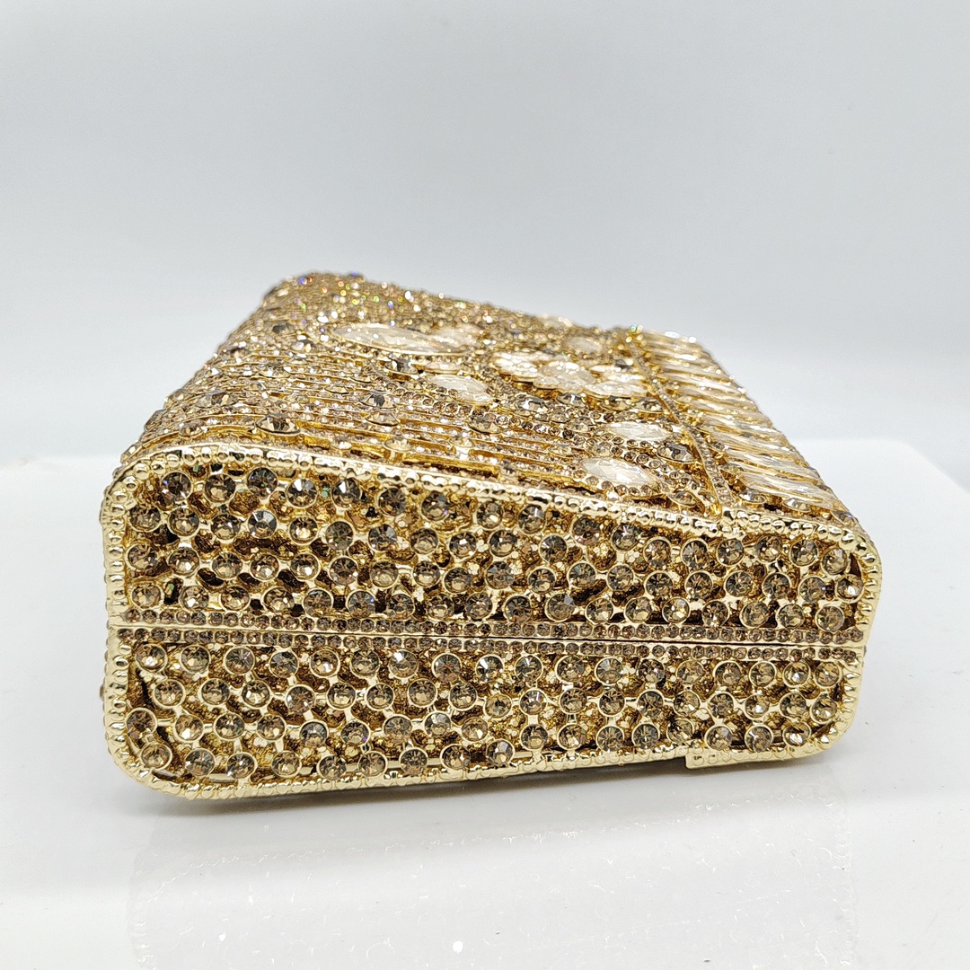 Túi clutch dạ hội đính kim cương hợp kim cao cấp xách tay — Bóng ma vàng, Màu tím huyền ảo, Màu vàng kim huyền ảo, Tùy chỉnh màu sắc khác