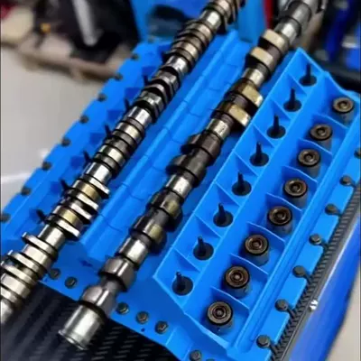 Engine repair intake and exhaust parts workbench, cylinder head screws, valve rocker arm, valve spring reset stand