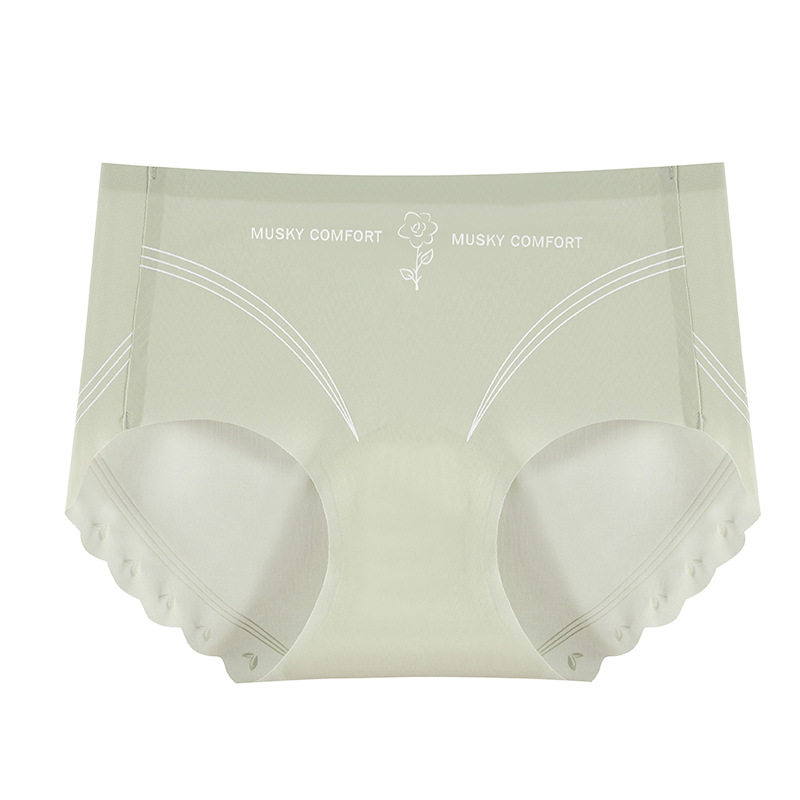 Calzoncillos ultrafinos 10 sin costuras de seda de hielo de melocotón mascarilla de cadera entrepierna larga ropa interior femenina de seda de hielo antibacteriana de algodón puro refrescante