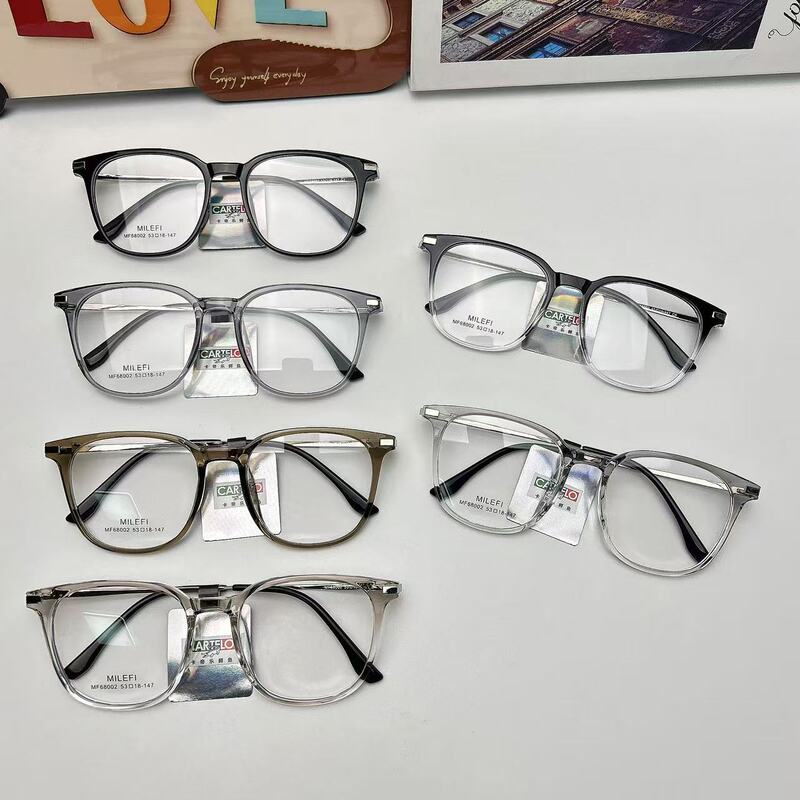 New Trendy Gold Frame Fashion Ultra-Light Stylish Student Tr90 Internet Celebrity Glasses Frame Versatile Suitable for Prescription Lenses