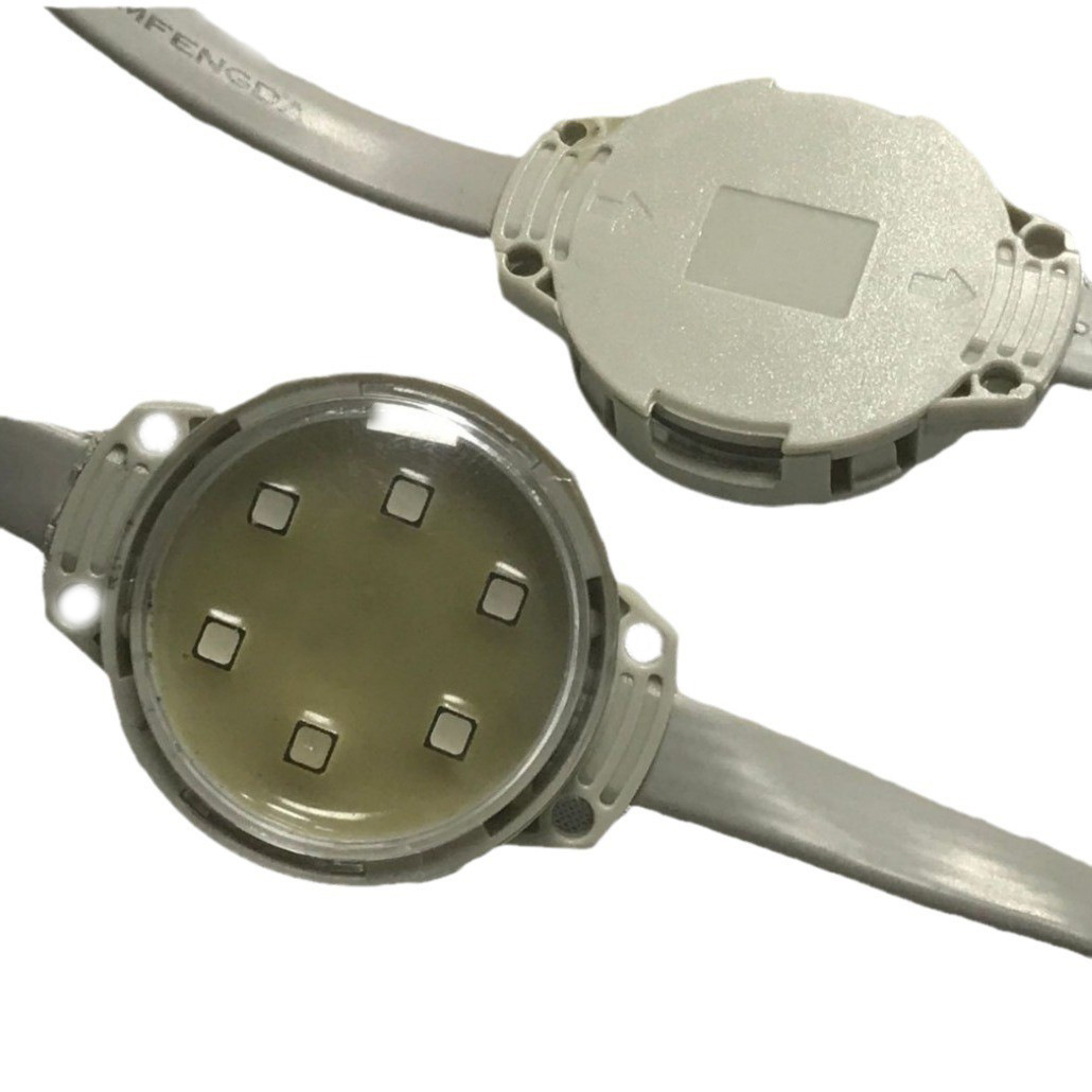 4公分点光源七彩跑马灯全彩像素灯玻璃幕墙屏楼体亮化工程led