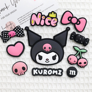 Large coolomi diy accessories PVC soft rubber phone case slippers children's shoes flower decorative Cup luggage handmade stickers