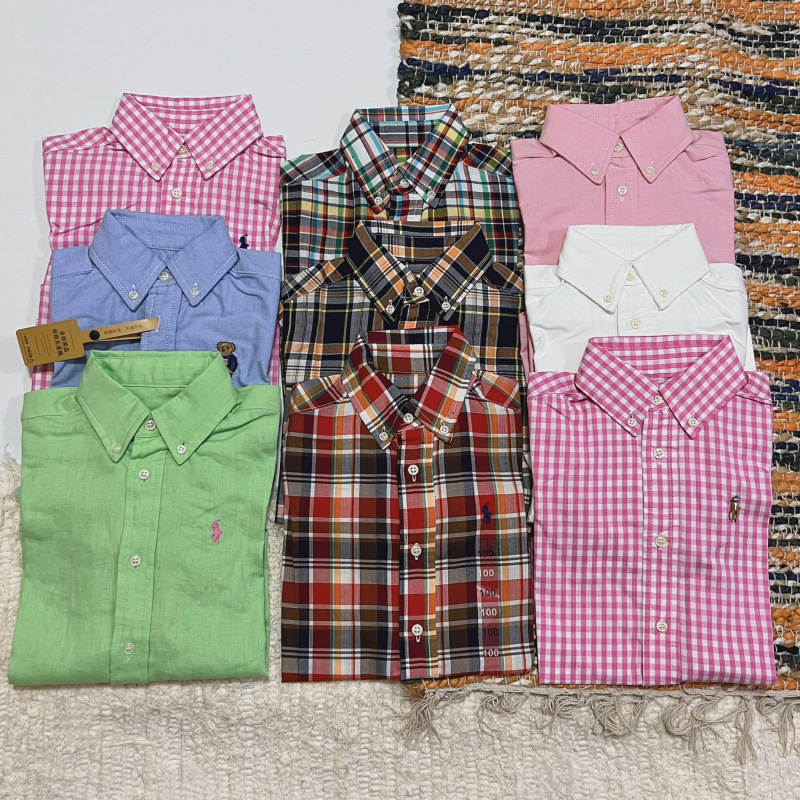 Pony Multi-Color Parent-Child Shirt Children's Long-Sleeved Shirt Jacket