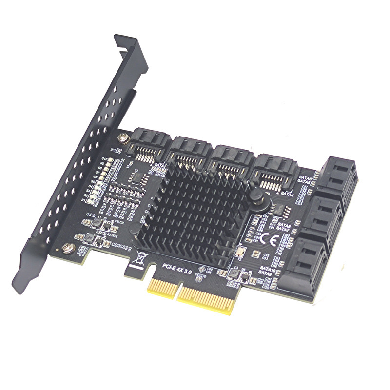 PCIE to 6-Port 8-port 10-Port SATA3.0 hard disk 6G expansion card Xiangshuo ASM1166 PCI-E3.0 GEN3