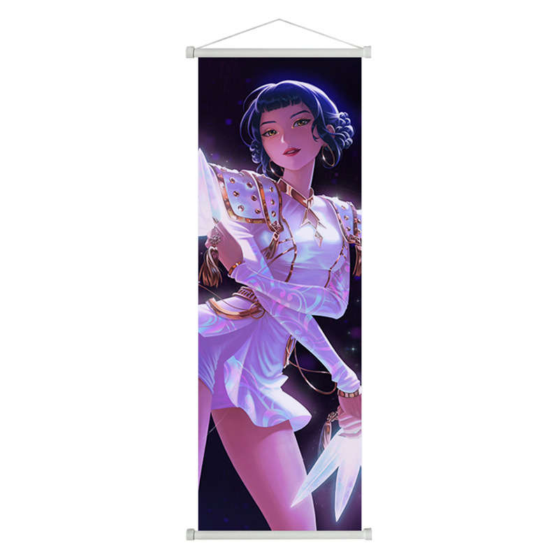 猎魔女团 K-Pop Demon Hunters挂画动漫卷轴画海报布画室内装饰画|undefined