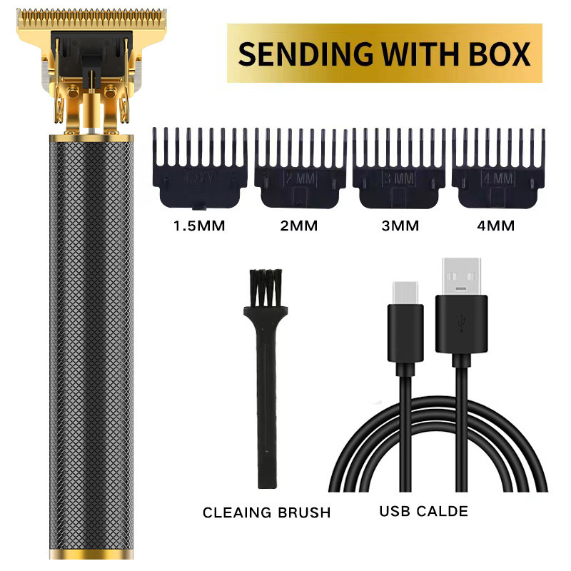 Cortador de pelo de empuje eléctrico con cabeza de aceite, cortador de pelo de empuje eléctrico con cabeza de afeitar enchufable y recargable, cortador de pelo de empuje eléctrico transfronterizo