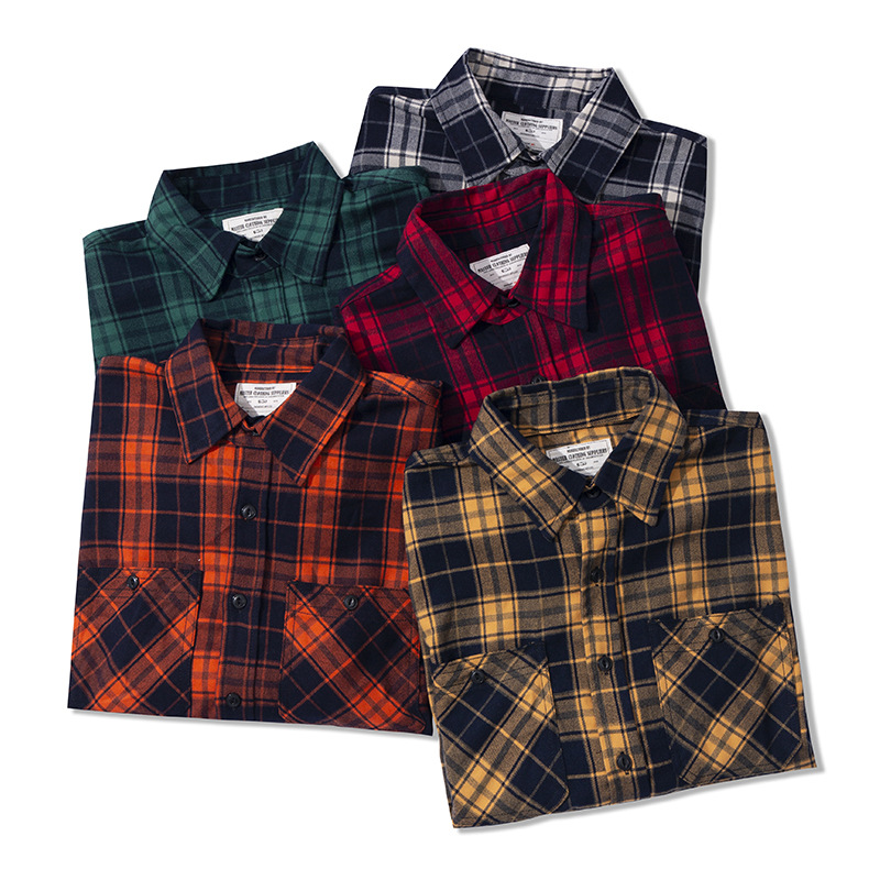 Otoño e Invierno nuevo top casual grueso camisa a cuadros ameikaji camisa de manga larga de los hombres