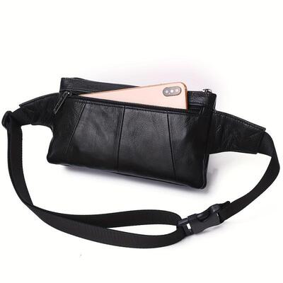 W 51475 Cowhide multi-functional chest pack 牛皮多功能胸包跨|ms