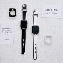涂鸦漫画表带适用苹果手表带Applewatch87654 iwatch硅胶反扣表带