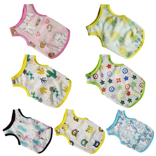 Pet cool clothes for summer outings, dog clothes, hot-selling colorful dog vests, cat and dog clothes, spring and summer pets