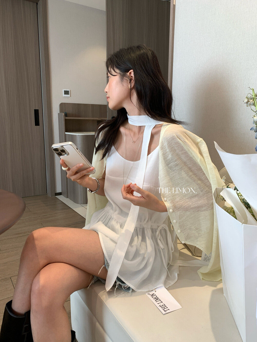 Áo cardigan nữ dệt kim Tencel mỏng nhẹ, phong cách Pháp, chống nắng mùa hè, dáng suông tôn dáng — Áo khoác vàng nhạt, Áo khoác xanh lam, Áo khoác hồng nhạt, Áo khoác xám đậm chi tiết 20
