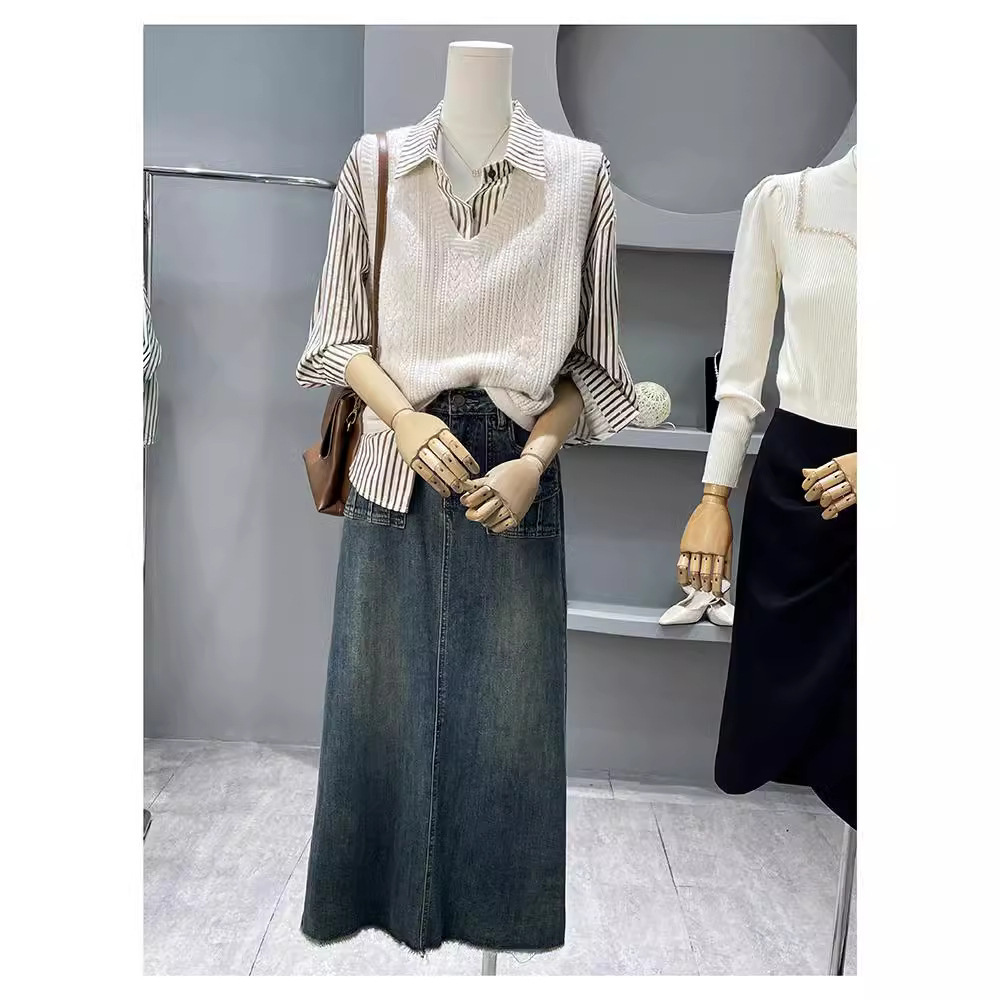 24 invierno Puyuan otoño invierno nuevo 2024 suéter de punto chaleco chaleco de mujer chaqueta exterior image 5
