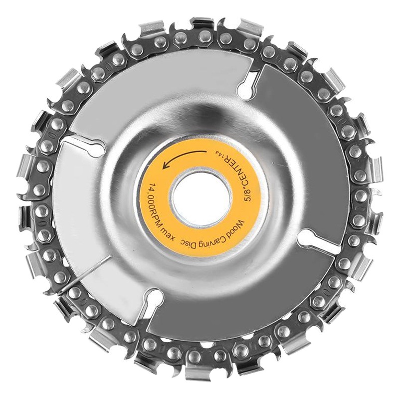 100 amoladora angular hoja de sierra de cadena pieza de corte mesa de té hoja de tallado carpintería 125MM Placa de cadena ranurada hoja de sierra circular
